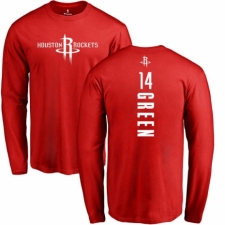 NBA Nike Houston Rockets #14 Gerald Green Red Backer Long Sleeve T-Shirt