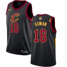 Men's Nike Cleveland Cavaliers #16 Cedi Osman Swingman Black 2018 NBA Finals Bound NBA Jersey Statement Edition