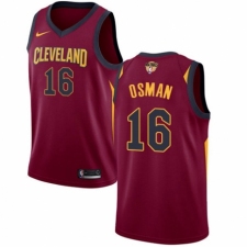 Men's Nike Cleveland Cavaliers #16 Cedi Osman Swingman Maroon 2018 NBA Finals Bound NBA Jersey - Icon Edition