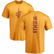 NBA Nike Cleveland Cavaliers #16 Cedi Osman Gold One Color Backer T-Shirt