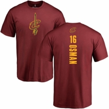 NBA Nike Cleveland Cavaliers #16 Cedi Osman Maroon Backer T-Shirt