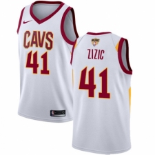 Women's Nike Cleveland Cavaliers #41 Ante Zizic Authentic White 2018 NBA Finals Bound NBA Jersey - Association Edition