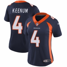 Women's Nike Denver Broncos #4 Case Keenum Navy Blue Alternate Vapor Untouchable Elite Player NFL Jersey