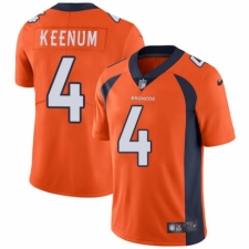 Youth Nike Denver Broncos #4 Case Keenum Orange Team Color Vapor Untouchable Elite Player NFL Jersey