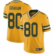 Men's Nike Green Bay Packers #80 Jimmy Graham Elite Gold Rush Vapor Untouchable NFL Jersey