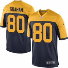 Men's Nike Green Bay Packers #80 Jimmy Graham Game Navy Blue Alternate NFL Jersey