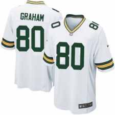 Men's Nike Green Bay Packers #80 Jimmy Graham Game White NFL Jersey