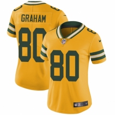 Women's Nike Green Bay Packers #80 Jimmy Graham Limited Gold Rush Vapor Untouchable NFL Jersey