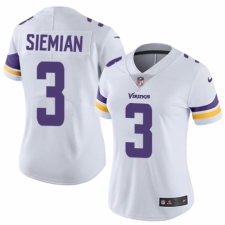 Women's Nike Minnesota Vikings #3 Trevor Siemian White Vapor Untouchable Limited Player NFL Jersey