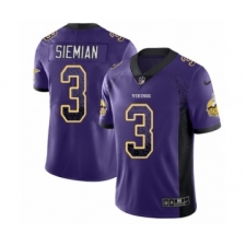 Youth Nike Minnesota Vikings #3 Trevor Siemian Limited Purple Rush Drift Fashion NFL Jersey