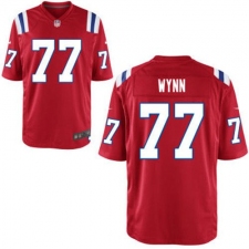 Mens New England Patriots Isaiah Wynn Red Alternate Stitched Nike Elite Jersey