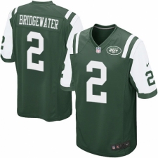 Men's Nike New York Jets #2 Teddy Bridgewater Game Green Team Color NFL Jersey