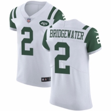 Men's Nike New York Jets #2 Teddy Bridgewater White Vapor Untouchable Elite Player NFL Jersey