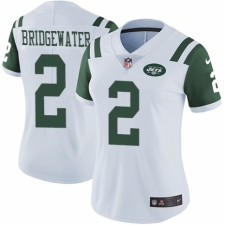 Women's Nike New York Jets #2 Teddy Bridgewater White Vapor Untouchable Limited Player NFL Jersey