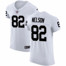 Men's Nike Oakland Raiders #82 Jordy Nelson White Vapor Untouchable Elite Player NFL Jersey