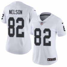 Women's Nike Oakland Raiders #82 Jordy Nelson White Vapor Untouchable Elite Player NFL Jersey