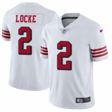 Men's Nike San Francisco 49ers #2 Jeff Locke Elite White Rush Vapor Untouchable NFL Jersey