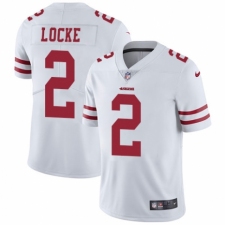 Men's Nike San Francisco 49ers #2 Jeff Locke White Vapor Untouchable Limited Player NFL Jersey