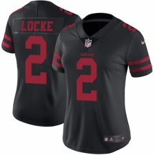 Women's Nike San Francisco 49ers #2 Jeff Locke Black Vapor Untouchable Elite Player NFL Jersey