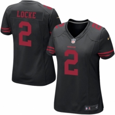 Women's Nike San Francisco 49ers #2 Jeff Locke Game Black NFL Jersey