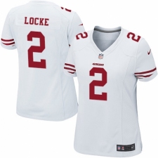 Women's Nike San Francisco 49ers #2 Jeff Locke Game White NFL Jersey