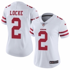 Women's Nike San Francisco 49ers #2 Jeff Locke White Vapor Untouchable Elite Player NFL Jersey