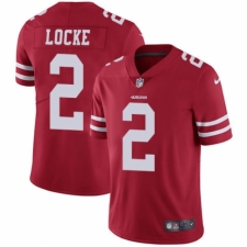 Youth Nike San Francisco 49ers #2 Jeff Locke Red Team Color Vapor Untouchable Elite Player NFL Jersey