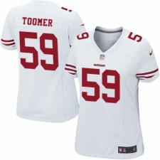 Women's Nike San Francisco 49ers #59 Korey Toomer Game White NFL Jersey