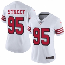 Women's Nike San Francisco 49ers #95 Kentavius Street Limited White Rush Vapor Untouchable NFL Jersey