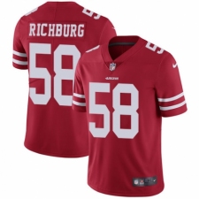 Men's Nike San Francisco 49ers #58 Weston Richburg Red Team Color Vapor Untouchable Limited Player NFL Jersey