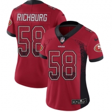 Women's Nike San Francisco 49ers #58 Weston Richburg Limited Red Rush Drift Fashion NFL Jersey