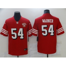 Men's San Francisco 49ers #54 Fred Warner Red 2021 75th Anniversary Vapor Untouchable Limited Jersey