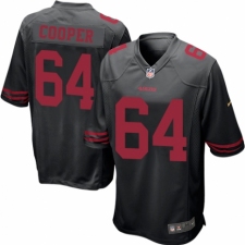 Men's Nike San Francisco 49ers #64 Jonathan Cooper Game Black NFL Jersey