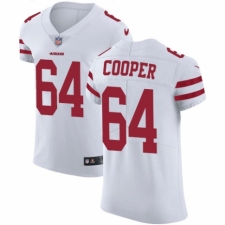 Men's Nike San Francisco 49ers #64 Jonathan Cooper White Vapor Untouchable Elite Player NFL Jersey