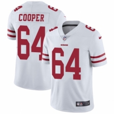 Men's Nike San Francisco 49ers #64 Jonathan Cooper White Vapor Untouchable Limited Player NFL Jersey