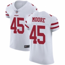 Men's Nike San Francisco 49ers #45 Tarvarius Moore White Vapor Untouchable Elite Player NFL Jersey