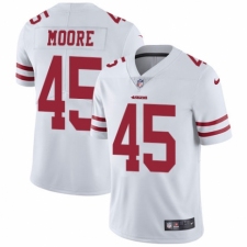 Men's Nike San Francisco 49ers #45 Tarvarius Moore White Vapor Untouchable Limited Player NFL Jersey
