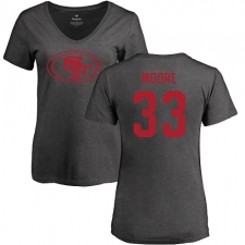 NFL Women's Nike San Francisco 49ers #33 Tarvarius Moore Ash One Color T-Shirt