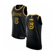 Women's Los Angeles Lakers #6 LeBron James Swingman Black Basketball Jersey - City Edition