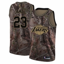 Women's Nike Los Angeles Lakers #23 LeBron James Swingman Camo Realtree Collection NBA Jersey