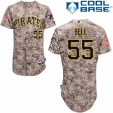 Men's Majestic Pittsburgh Pirates #55 Josh Bell Authentic Camo Alternate Cool Base MLB Jersey