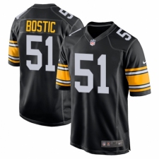 Men's Nike Pittsburgh Steelers #51 Jon Bostic Game Black Alternate NFL Jersey