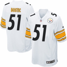 Men's Nike Pittsburgh Steelers #51 Jon Bostic Game White NFL Jersey