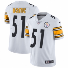 Men's Nike Pittsburgh Steelers #51 Jon Bostic White Vapor Untouchable Limited Player NFL Jersey
