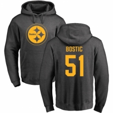 Nike Pittsburgh Steelers #51 Jon Bostic Ash One Color Pullover Hoodie