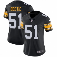 Women's Nike Pittsburgh Steelers #51 Jon Bostic Black Alternate Vapor Untouchable Limited Player NFL Jersey