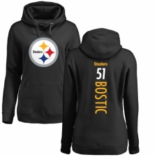 Women's Nike Pittsburgh Steelers #51 Jon Bostic Black Backer Pullover Hoodie
