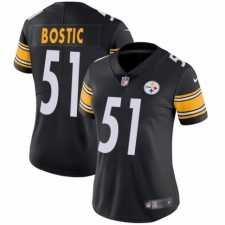 Women's Nike Pittsburgh Steelers #51 Jon Bostic Black Team Color Vapor Untouchable Limited Player NFL Jersey