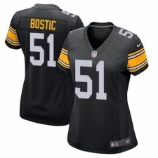 Women's Nike Pittsburgh Steelers #51 Jon Bostic Game Black Alternate NFL Jersey