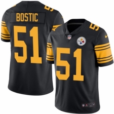 Youth Nike Pittsburgh Steelers #51 Jon Bostic Limited Black Rush Vapor Untouchable NFL Jersey